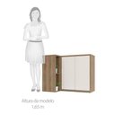 Ver imagem 6 de Armário Aéreo Canto Reto 95cm 2 Portas 1 Prateleira Mel