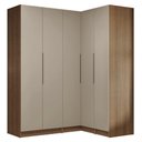 Ver imagem 2 de Guarda-Roupa Modulado de Canto 310 cm 5 Portas 2 Gavetas Rustic/Crema Neo Madesa 02