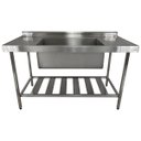 Ver imagem 2 de Pia Aço Inox Industrial 130x70x90 Cm Cuba Grande Cubão Centralizada Nortinox