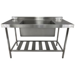 Pia Aço Inox Industrial 130x70x90 Cm Cuba Grande Cubão Centralizada Nortinox - 2