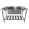 Pia Aço Inox Industrial 130x70x90 Cm Cuba Grande Cubão Centralizada Nortinox - 2