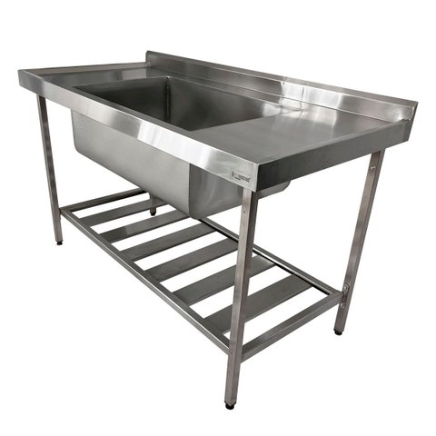 Pia Aço Inox Industrial 130x70x90 Cm Cuba Grande Cubão Centralizada Nortinox