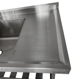 Pia Aço Inox Industrial 130x70x90 Cm Cuba Grande Cubão Centralizada Nortinox - 5