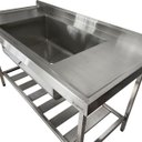Ver imagem 4 de Pia Aço Inox Industrial 130x70x90 Cm Cuba Grande Cubão Centralizada Nortinox