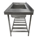 Ver imagem 3 de Pia Aço Inox Industrial 130x70x90 Cm Cuba Grande Cubão Centralizada Nortinox