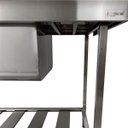 Ver imagem 7 de Pia Aço Inox Industrial 130x70x90 Cm Cuba Grande Cubão Centralizada Nortinox