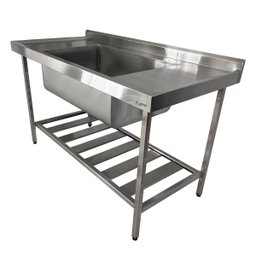 Pia Aço Inox Industrial 130x70x90 Cm Cuba Grande Cubão Centralizada Nortinox - 1