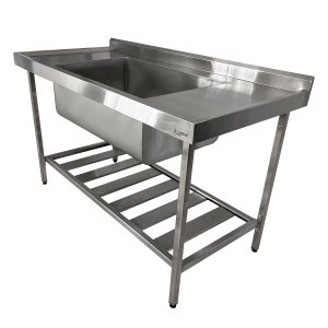 Pia Aço Inox Industrial 130x70x90 Cm Cuba Grande Cubão Centralizada Nortinox