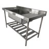 Pia Aço Inox Industrial 130x70x90 Cm Cuba Grande Cubão Centralizada Nortinox - 1