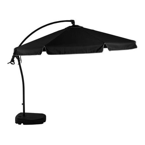 Ombrelone Luxo de Praia e Jardim Reclinavel, Giratorio 3m em Aluminio com Suporte de Luminária Suspe