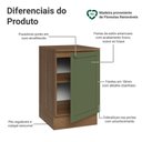 Ver imagem 3 de Balcão de Cozinha 50cm 1 Porta Rustic/verde Vik Madesa