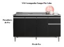 Ver imagem 3 de Gabinete Tatiane Balcão Multiuso P/cozinha 150cm Ajl Móveis