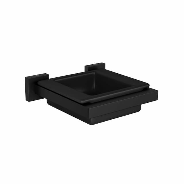Saboneteira em Louça Quadratta Black Matte 2011.bl83.mt