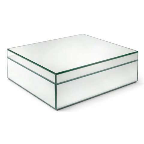 Caixa Decorativa Espelhada com Tampa Elegante 26x31cm