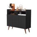 Ver imagem 1 de Balcão / Aparador Buffet Celta / Wind Retro 3 Portas - Black