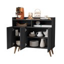 Ver imagem 3 de Balcão / Aparador Buffet Celta / Wind Retro 3 Portas - Black