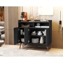 Ver imagem 4 de Balcão / Aparador Buffet Celta / Wind Retro 3 Portas - Black