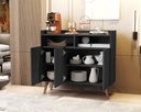 Ver imagem 4 de Balcão / Aparador Buffet Celta / Wind Retro 3 Portas - Black