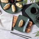 Ver imagem 7 de Jogo para Sushi Travessas Retangulares Ramekins 57ml Cerâmica Juta Greenery Porto Brasil 18 Peças