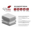 Ver imagem 7 de Colchão Solteirão Sr Life Confort Dream Espuma D28 96x203x28cm Cinza