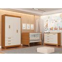 Ver imagem 2 de Dormitório Infantil Zaki Guarda Roupa, Cômoda e Berço Evolution Areia Fosco/savana - Reller Mó