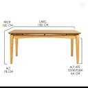 Ver imagem 4 de Mesa em Madeira Maciça Retangular 180x100 Cm Tampo Laminado Mel Rmi