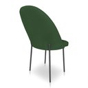 Ver imagem 2 de Kit 08 Cadeiras de Jantar Virginia Sued Verde Pés de Ferro Preto Dclasse Decor