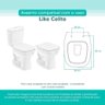 Assento Sanitário Tampa de Vaso Branco Mdf Laqueado Like para Bacia Celite - 3