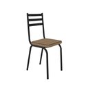 Ver imagem 2 de Kit com 04 Cadeiras 118 Preta Corino Rattan Artefamol