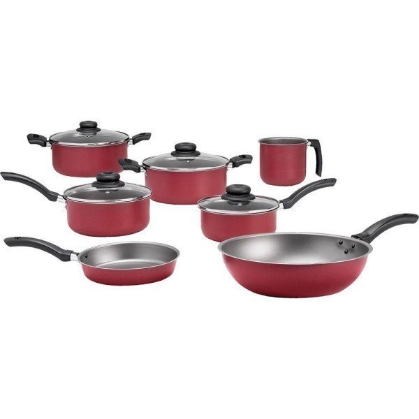 Jogo De Panelas Brinox Ruby 4 Peças - Antiaderente E Prático Para Cozinha Do Dia A Dia