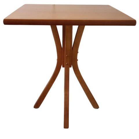 Mesa Marcela Selva Quadrada 70x70 Restaurante Cafeteria Cozinha Sala de Jantar Castanho Mogno