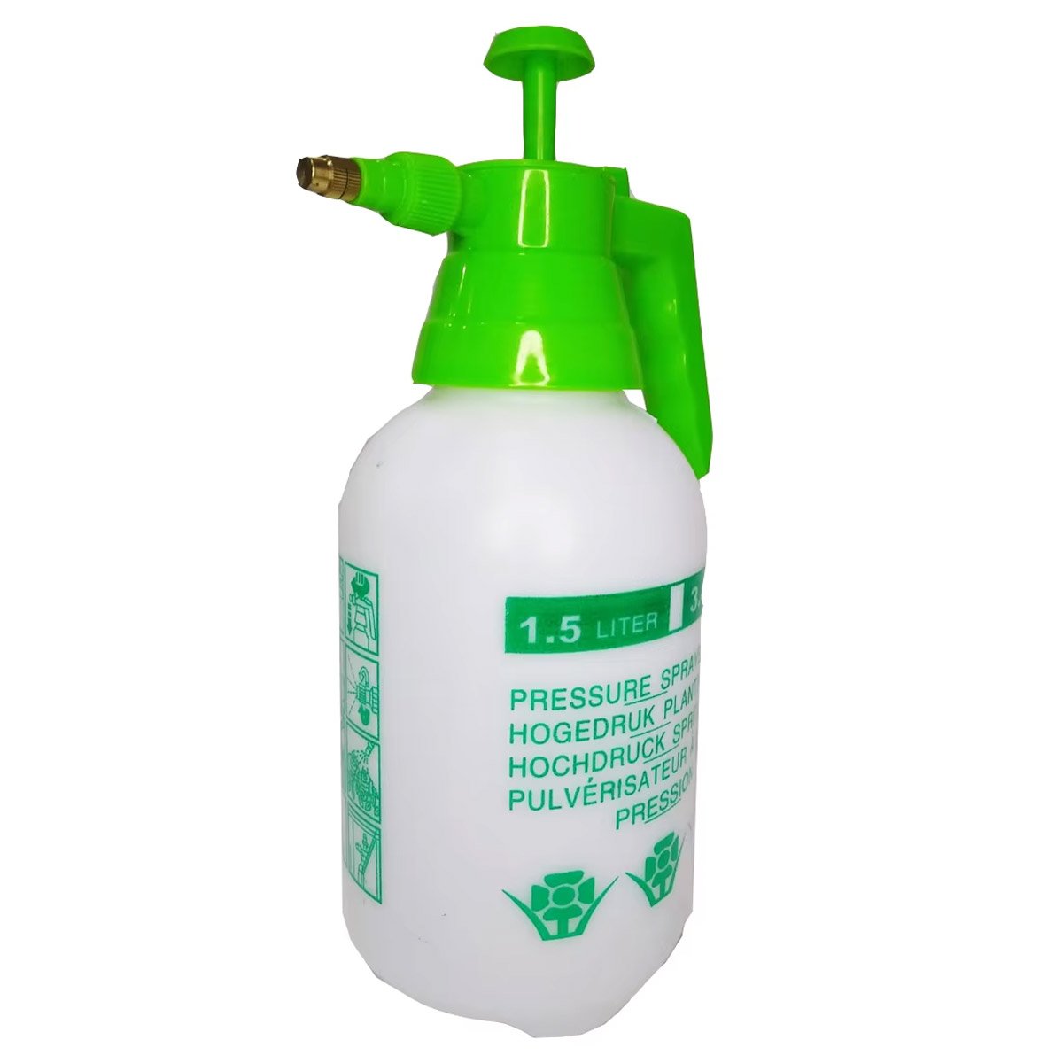 Pulverizador de Pressao 1,5 Litro Spray Automatico Borrifador Compressao Manual Limpeza Fertilizante