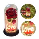 Ver imagem 4 de Luminária Love a Rosa Encantada Vermelha 28 Cm Presente para Namorada Presente de Natal Presente Dia