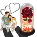 Ver imagem 6 de Luminária Love a Rosa Encantada Vermelha 28 Cm Presente para Namorada Presente de Natal Presente Dia