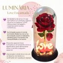 Ver imagem 3 de Luminária Love a Rosa Encantada Vermelha 28 Cm Presente para Namorada Presente de Natal Presente Dia