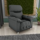 Ver imagem 2 de Poltrona Retrátil e Reclinável 83cm Tecido Suede Multimóveis Cr45262