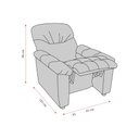 Ver imagem 7 de Poltrona Retrátil e Reclinável 83cm Tecido Suede Multimóveis Cr45262