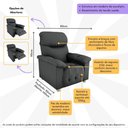 Ver imagem 3 de Poltrona Retrátil e Reclinável 83cm Tecido Suede Multimóveis Cr45262