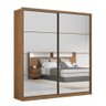 Guarda-Roupa Casal Belga com Espelho Demartez 2 Portas de Correr Amêndola - 2