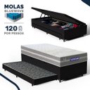 Ver imagem 2 de Cama Box Baú com Colchão Gazin de Molas Ensacadas One Face Air Up + Auxiliar de Espuma Solteiro