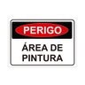 Placa de Sinalização Perigo Área de Pintura em Pvc - 1