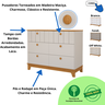 Quarto de Bebê Completo Berço Americano Cômoda 100% Mdf Off White/nature - 6
