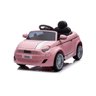Carro Elétrico Infantil 12v Fiat 500 Rosa com Controle Remoto Sons e Luzes - 1