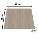 Ver imagem 5 de Mesa Beta Inox 75 cm Altura Disco Redondo Tampo MDP Quadrado 80 cm Largura X 2,50 cm Altura