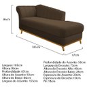 Ver imagem 4 de Kit Diva Recamier Vanessa 185cm Lado Direito e 02 Poltronas Laura Suede - Doce Sonho Móveis RECAMIER
