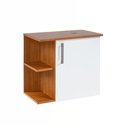 Ver imagem 6 de Gabinete para Banheiro com Espelheira 50cm MDF Freijo com Branco Moscou - On Móveis