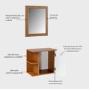 Ver imagem 3 de Gabinete para Banheiro com Espelheira 50cm MDF Freijo com Branco Moscou - On Móveis