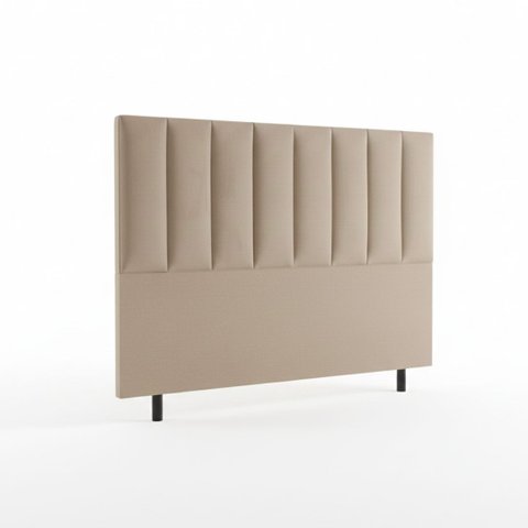 Cabeceira Luzzi Decor para Cama Box Casal 1.38 - Suede Bege