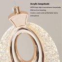 Ver imagem 6 de Pendente Oval Cristal Texturizado Led 7w 3 Cores 3000k 4000k 6500k Dourado Polido Interno Bivolt