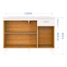 Balcão de Pia 120 cm Chocolate Off White – Poquema - 2